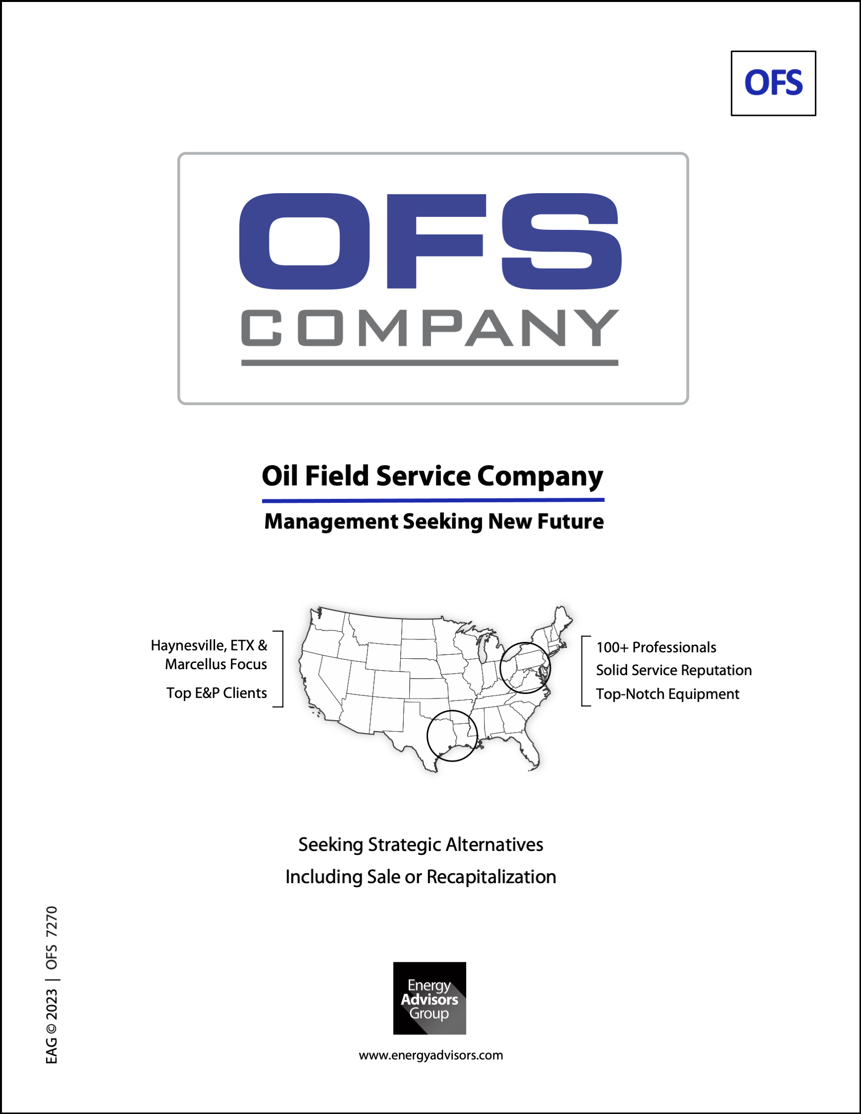 OIL FIELD SERVICE COMPANY - Energy Advisors Group OIL FIELD SERVICE COMPANY
